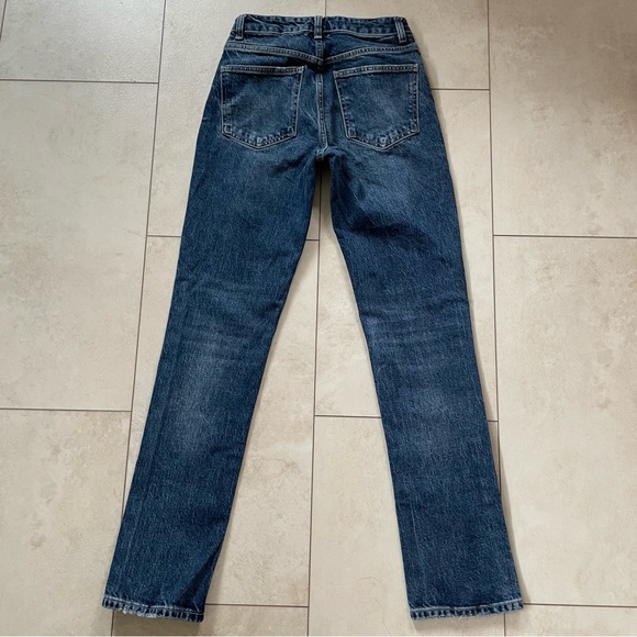 Zara Women’s 4 Slim Straight High Rise Denim Jeans Medium Wash. - Picture 4 of 7